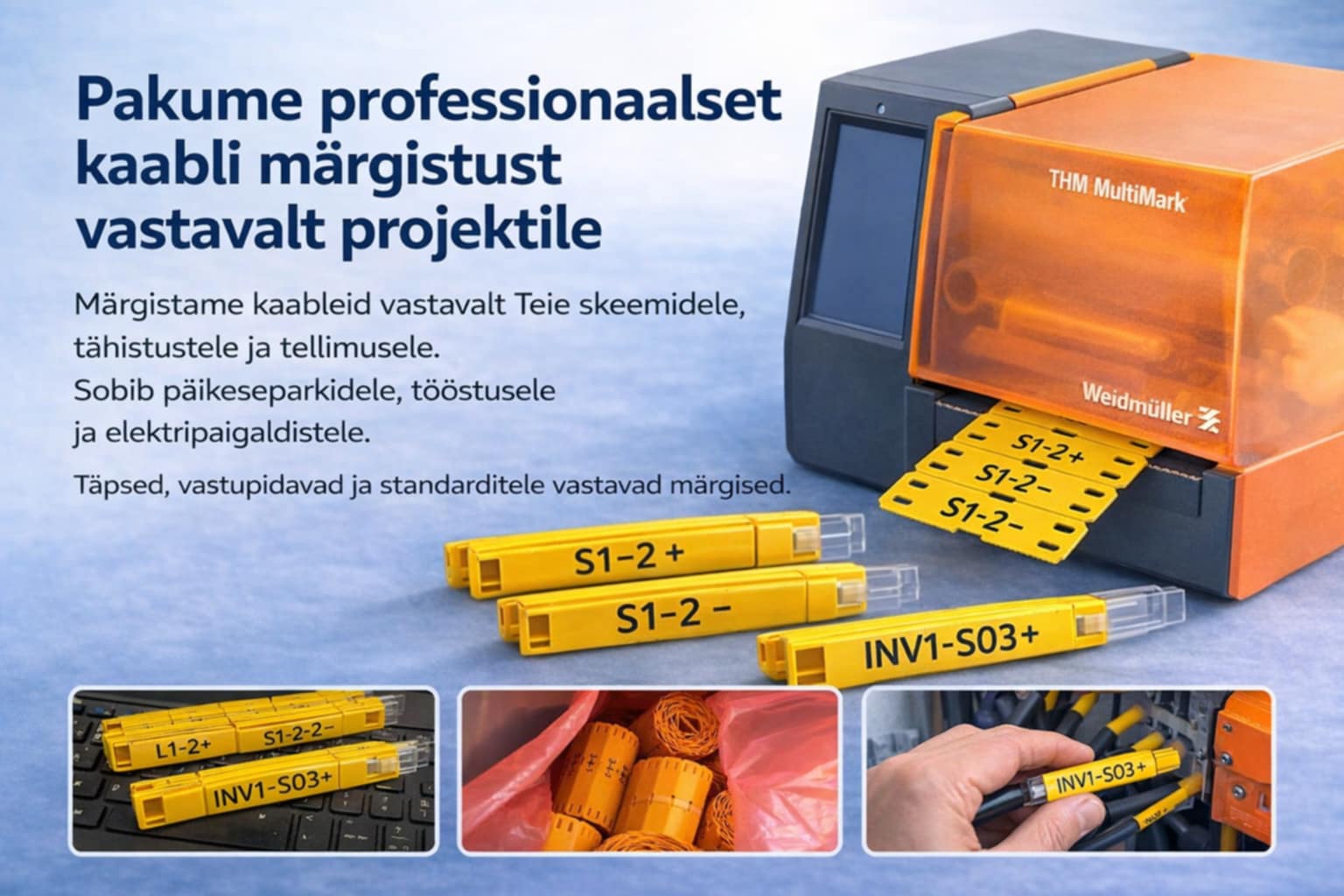 Päikesepargi kaabli märgistus vastavalt skeemile